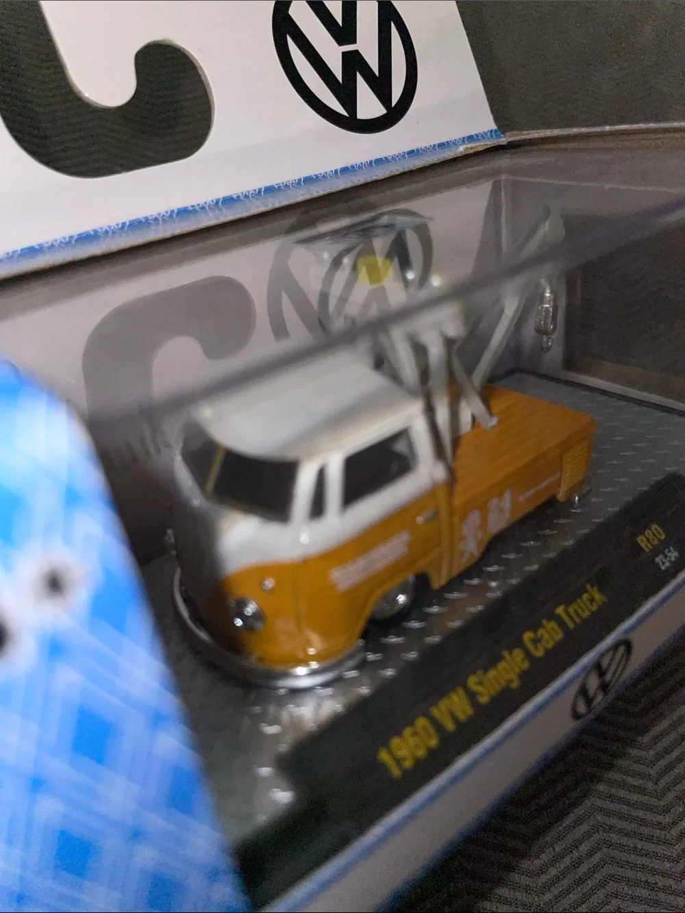 M2 Machines 1960 VW Single Cab Truck Toy - White & Yellow